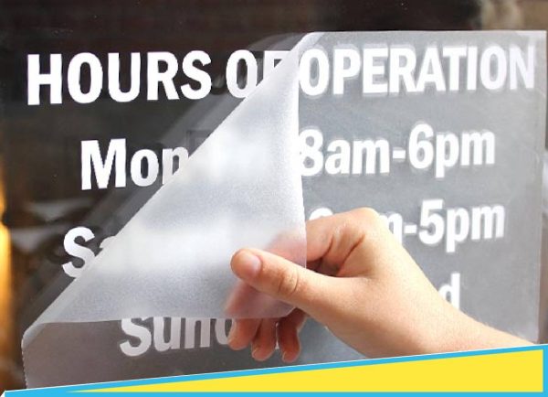 Vinyl Cut Lettering Window Decals